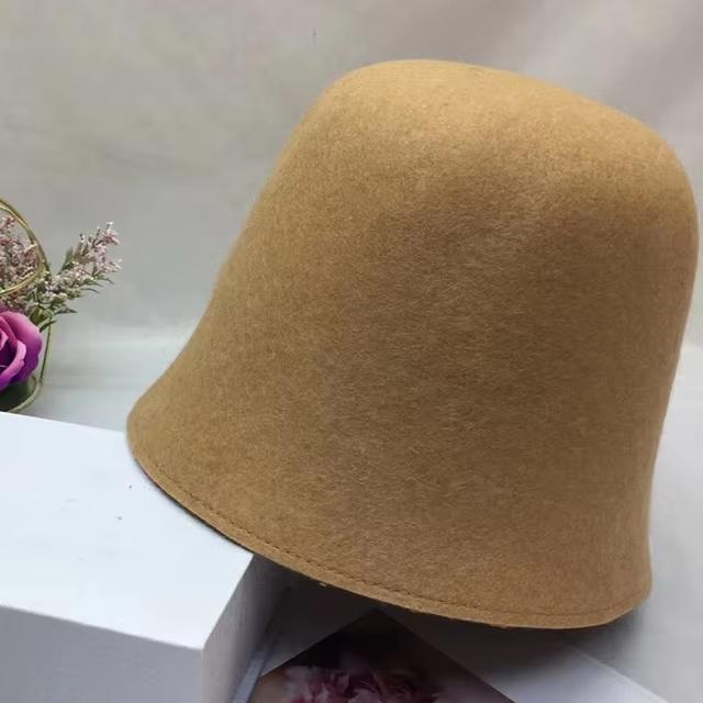 Winter Hats For Women Casual Short Brim Floppy Warm Wool Cloche Hat Elegant Lady Street Hat Temperament Wild Fisherman Hat