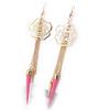 Les Trésors De Lily [J8198] - Designer Earrings 'Rosa Romantica' Rose Gold