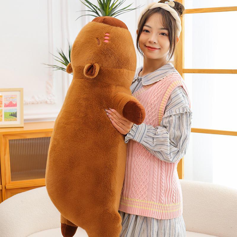 Capybara Plush Doll Pillow with Long Legs - Cute Sofa Cushion & Birthday Gift for Girls