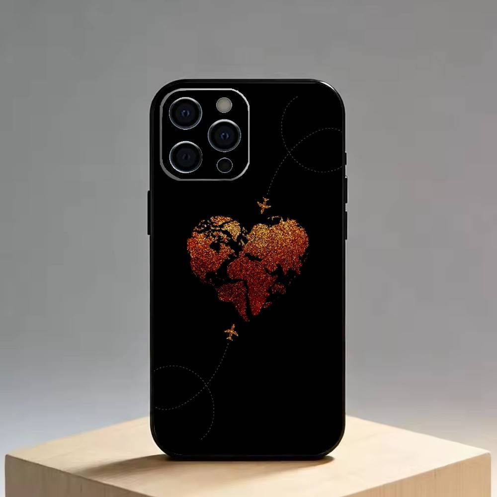 Travel-Inspired Airplane Route   Phone Case For iPhone 17,16,15,14,13,12,11 Plus,Pro Max,XS,Soft Silicone Black Cover