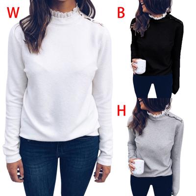 Sweatshirt Women Pullovers Lace Spliced Long Sleeve Slim Hooded Drawstring Women Outerwear Tops,Gray,M,United States