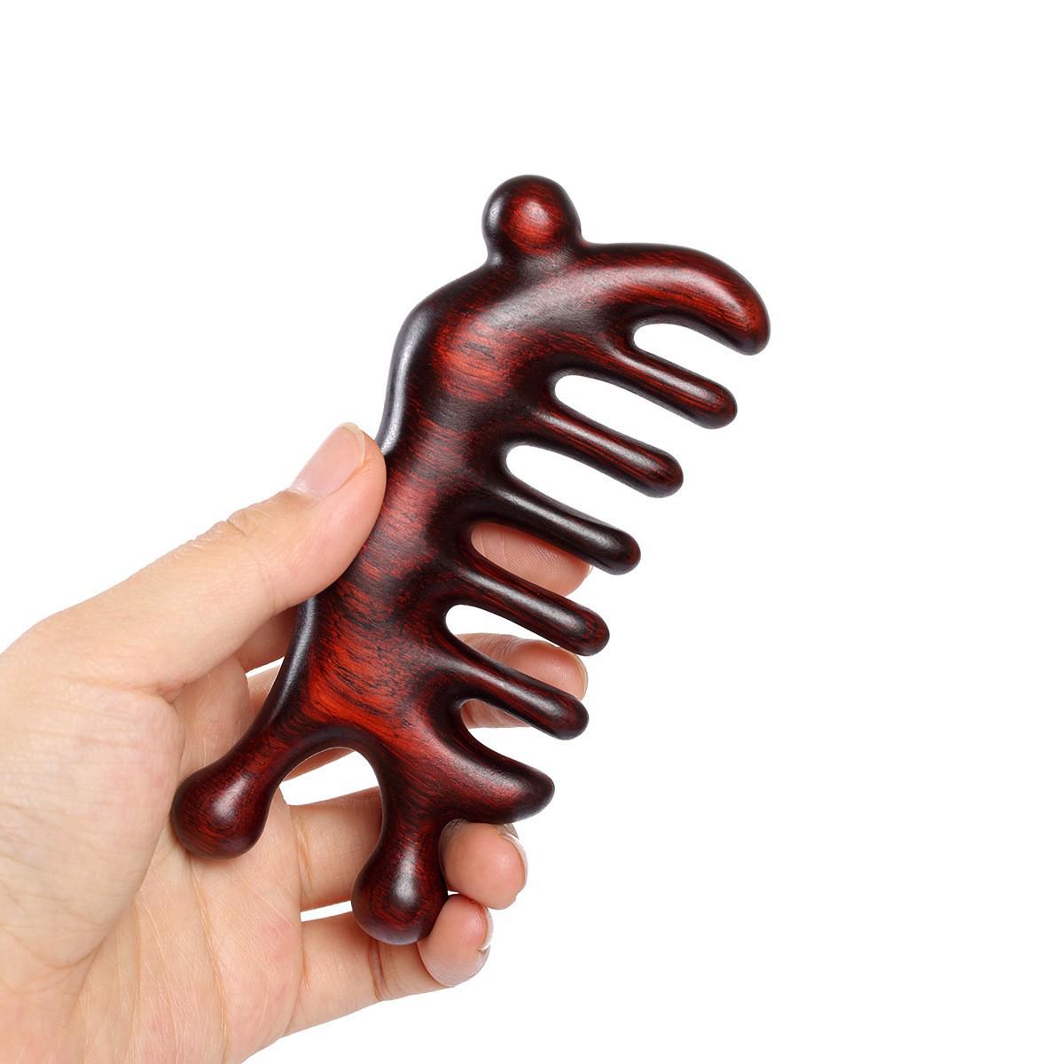 

Rosewood Wide-Tooth Massage & Styling Comb with Acupoint Therapy - Sandalwood