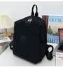 Schoolbag Caramel Light Brown Solid Color Round Label Backpack College Student Quiet Luxury Short Trip Commuting Shopping Lightweight Backpack