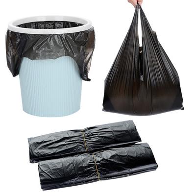 Schwarzer Müllsack für Haushalt, Hotel, Küche, Einweg-Weste, tragbarer Plastiksack, Point Break-Typ, Sortier-Müllsack
