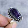 Sage Amethyst Gemstone Handmade 925 Sterling Silver Jewelry Ring Size 7 M-2569
