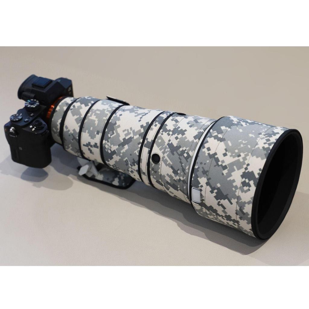 ROLANPRO Waterproof Lens Cover for Sony FE 300mm GM OSS Lens Camouflage Lens Protection Cover for Telephoto Scratch Bird Photography Gray Digital