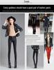 Women's High Waist Plus Velvet Stretchy Pencil Pants - Frosted Matte, Skinny Fit Base Layer for Autumn & Winter