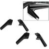 G-PLUS RV Rain Gutter Spout Long Version Left and Right Black Gutter Spout 3 1/2" Long 4pcs