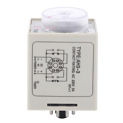 AH3 3 Relé de Tempo Temporizador de Atraso Ajustável Interruptor AC 220V para Sistema de Controle Automático