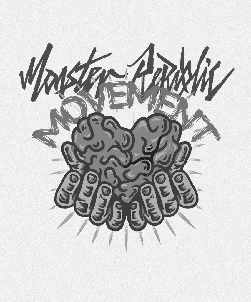 MONSTER REPUBLIC My Heart Gray T-Shirt White