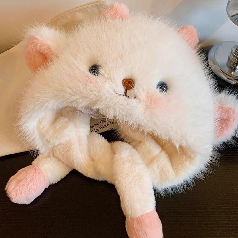 Windproof Winter Plush Hat Anti-cold Fluffy Ear Protection Cap Cute Lamb Ears Warmer Hat  Shopping