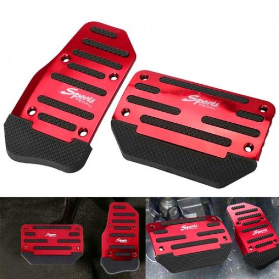 Car Non-Slip Red Automatic Brake Gas Pedal Foot Pad Cover Accessories EXD