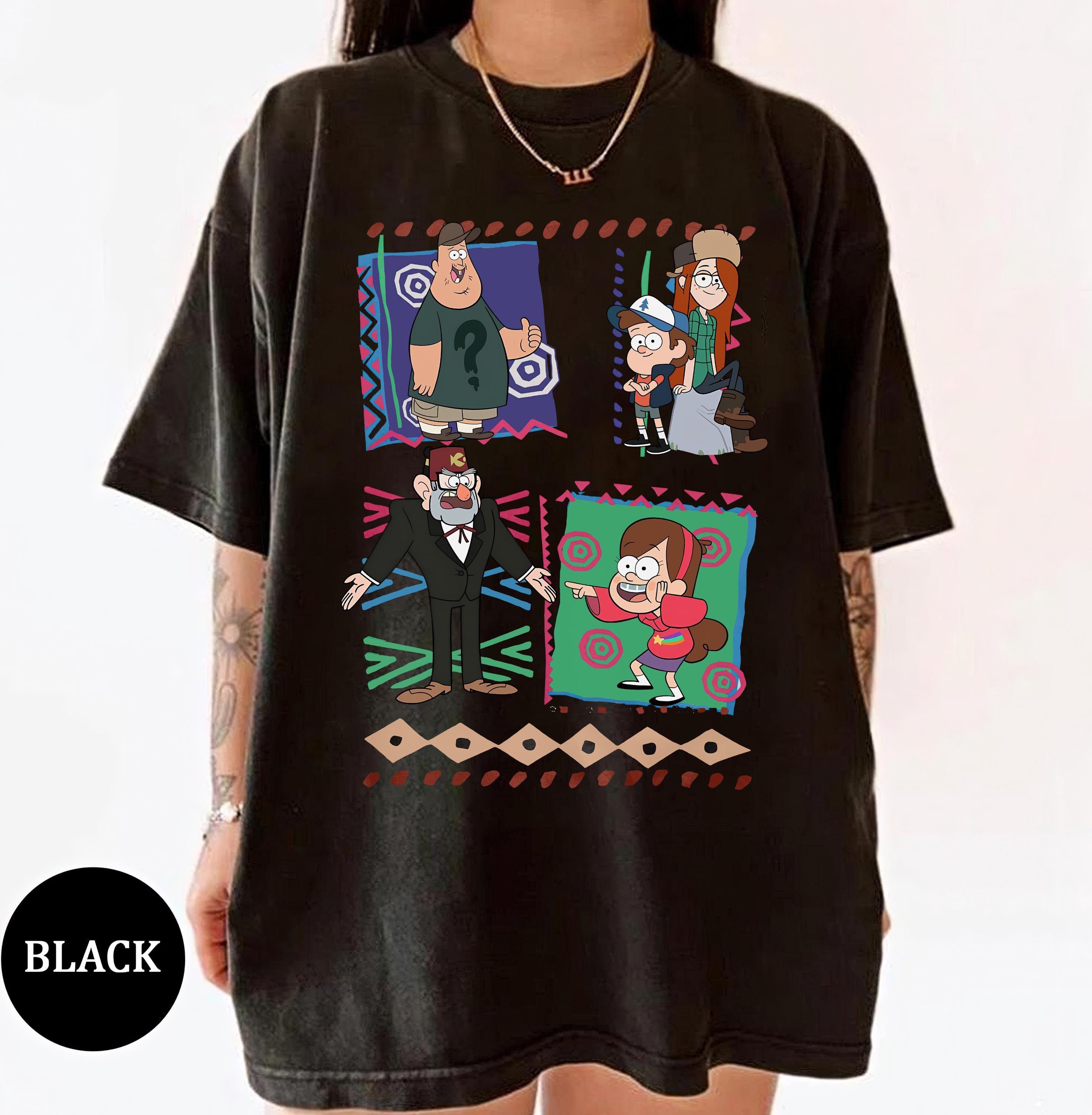 Vintage 90s Disney Gravity Falls Characters TShirt Mabel Dipper Wendy Soos Grunkle Shirt S