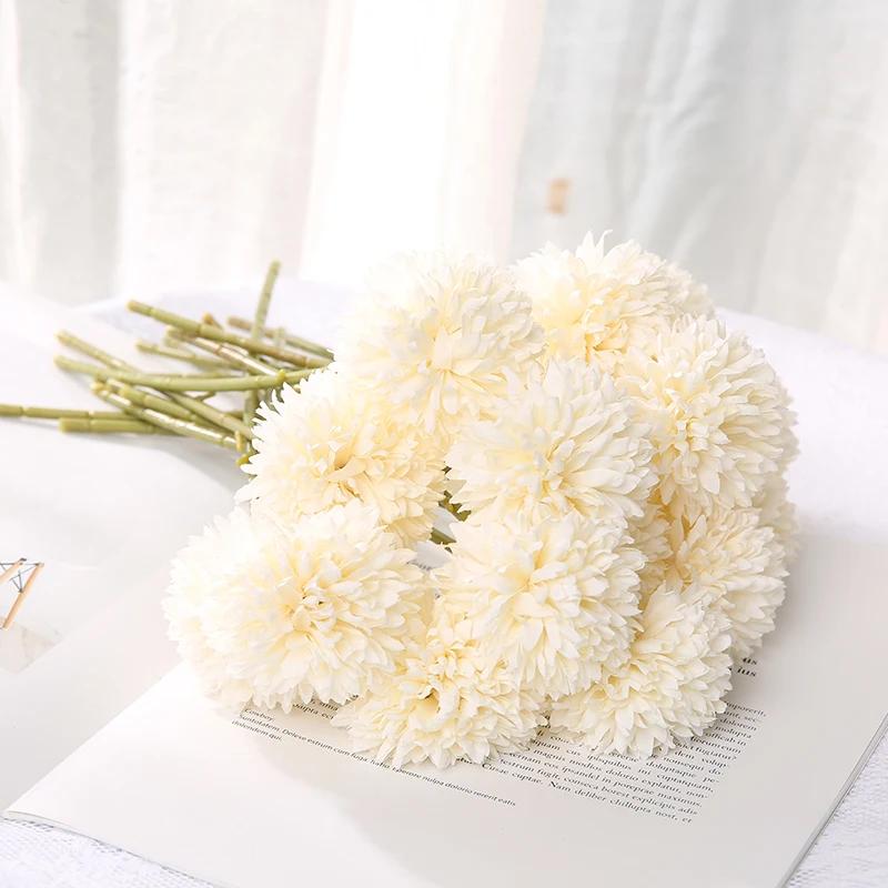 3/5pcs Artificial Dandelion and Chrysanthemum Ball Bouquets-Perfect for Home Office Coffee Shop Garden Party Wedding Decoration