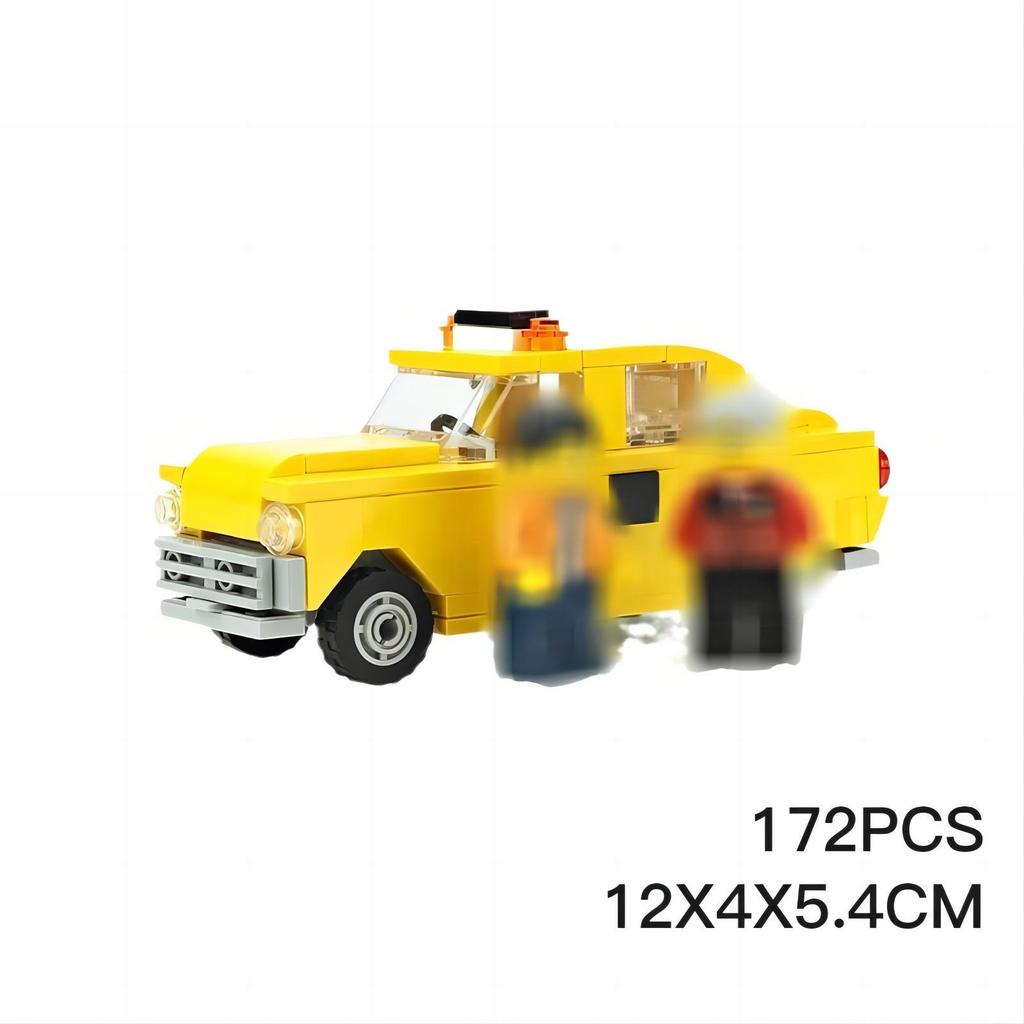 Bausteine Kleine Partikel Kreative Serie Stadt-Taxi Bausteine Spielzeugset