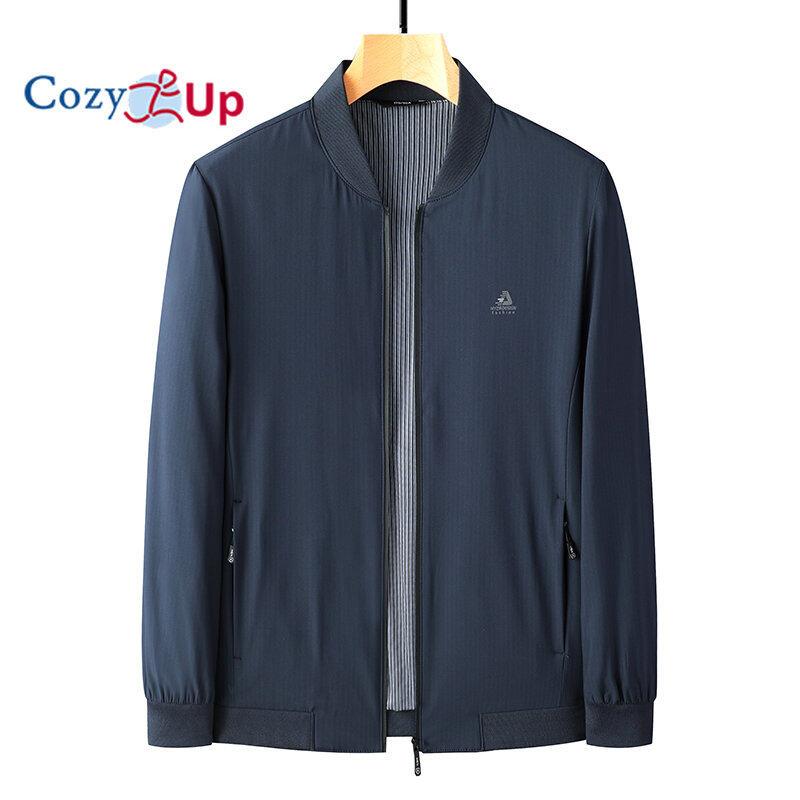 Cozy Up Mantel lässig männlich Reißverschluss Taschen Jacken Slim Fit Bomberjacke Männer Jaqueta Masculina