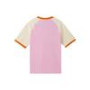 Adidas Originals Adicolor 70s Retro Series Color-Block V-Neck T-Shirt Women Tops Pink IK7886