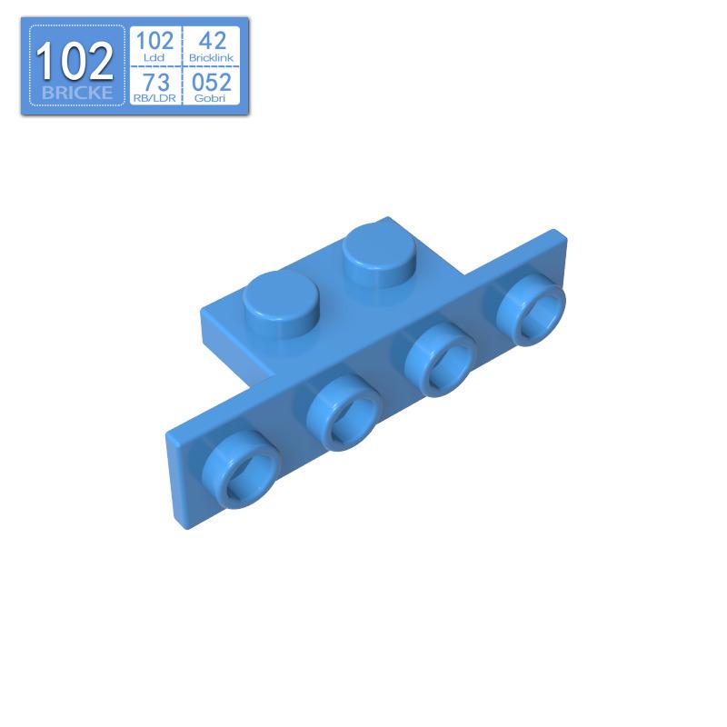 BRICKE 1x2-1x4 Bracket Piece Compatible with Lego 10201, 2436, 28802 Building Blocks