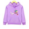 Hilda y su mascota Zhizhi 2026estilo nuevo Sudaderas con capucha para niños y niñas kawaii Estampado de dibujos animados Sudadera con capucha Ropa para niños Ropa para niñas Sudadera con capucha linda Anime sudadera con capucha