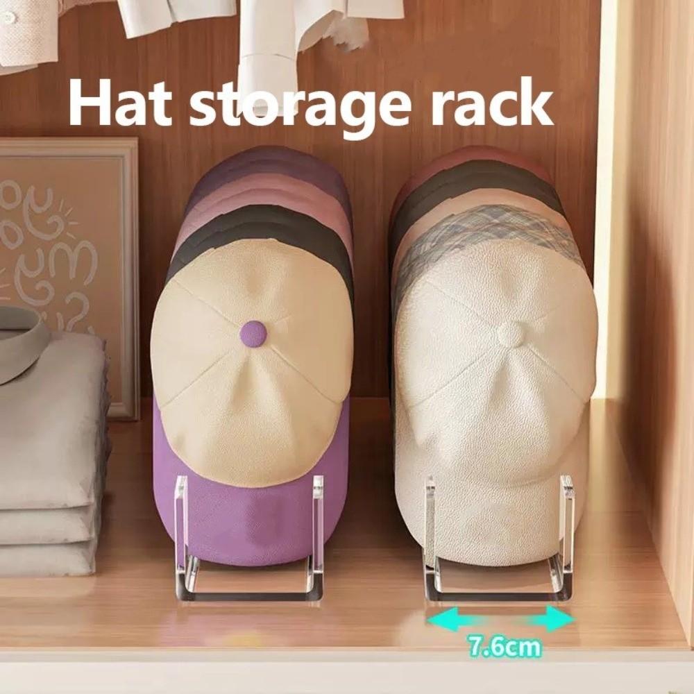 Quality Acrylic Baseball Cap Holder No Install Space-Saving Acrylic Hat Organizer Hat Storage Rack Baseball Cap