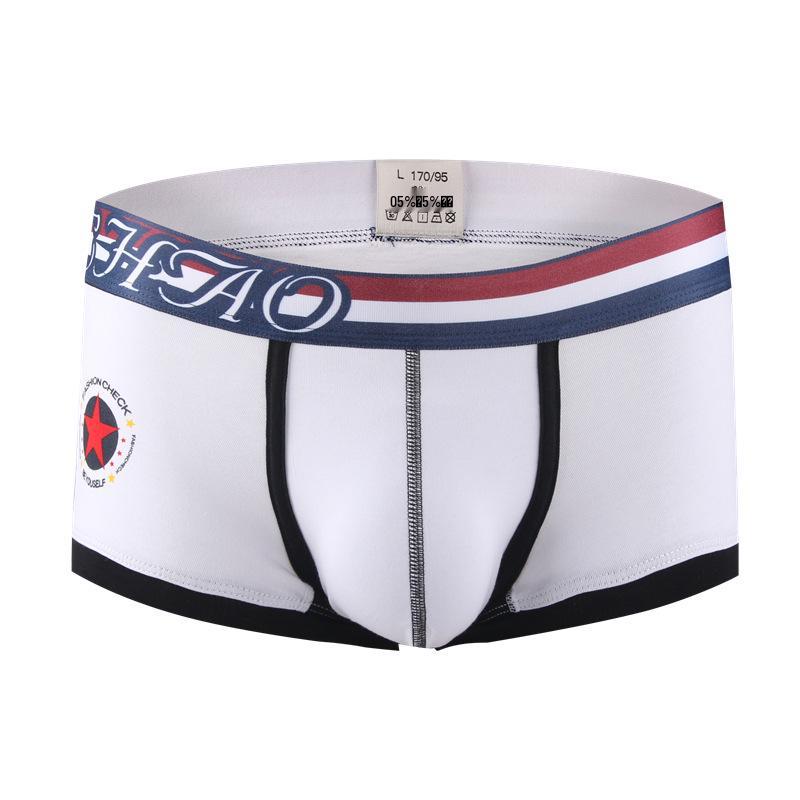 Topsun Men's Low Waist Breathable Cotton Boxer Briefs - Youth Fashion Printed Trunks