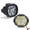 2PCS 6 LED Spot Fog Light Motorcycle Headlight Universal Waterproof Front Head Lamp 12V