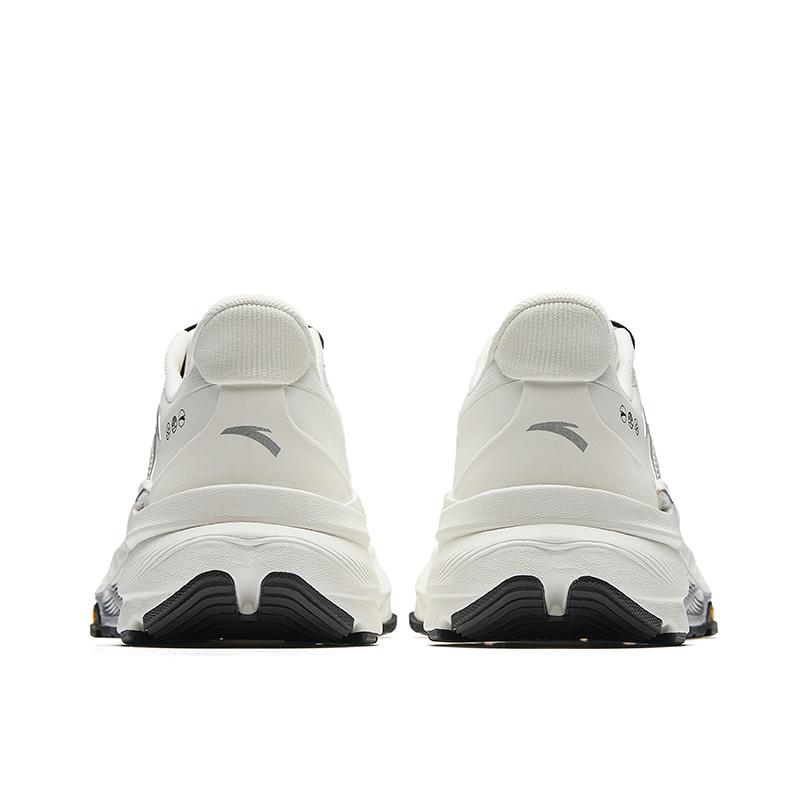 Anta Running Series Comfortable Shock Absorbing Durable Low Top Casual Running Shoes Men Sneakers White Silver 912535587-1