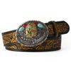 Yonbaody Belt Buckle Aboriginal Tribe Leader Portrait Indians Pattern Gem -Kit Waist Diy Accessories