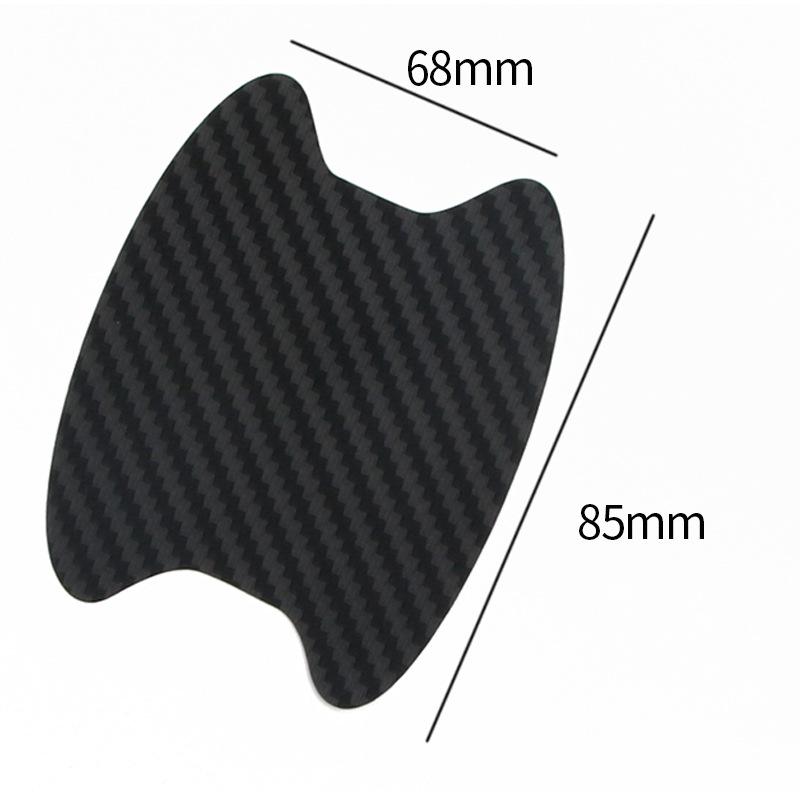 Carbon Fiber Car Door Handle Protective Stickers - 4pcs