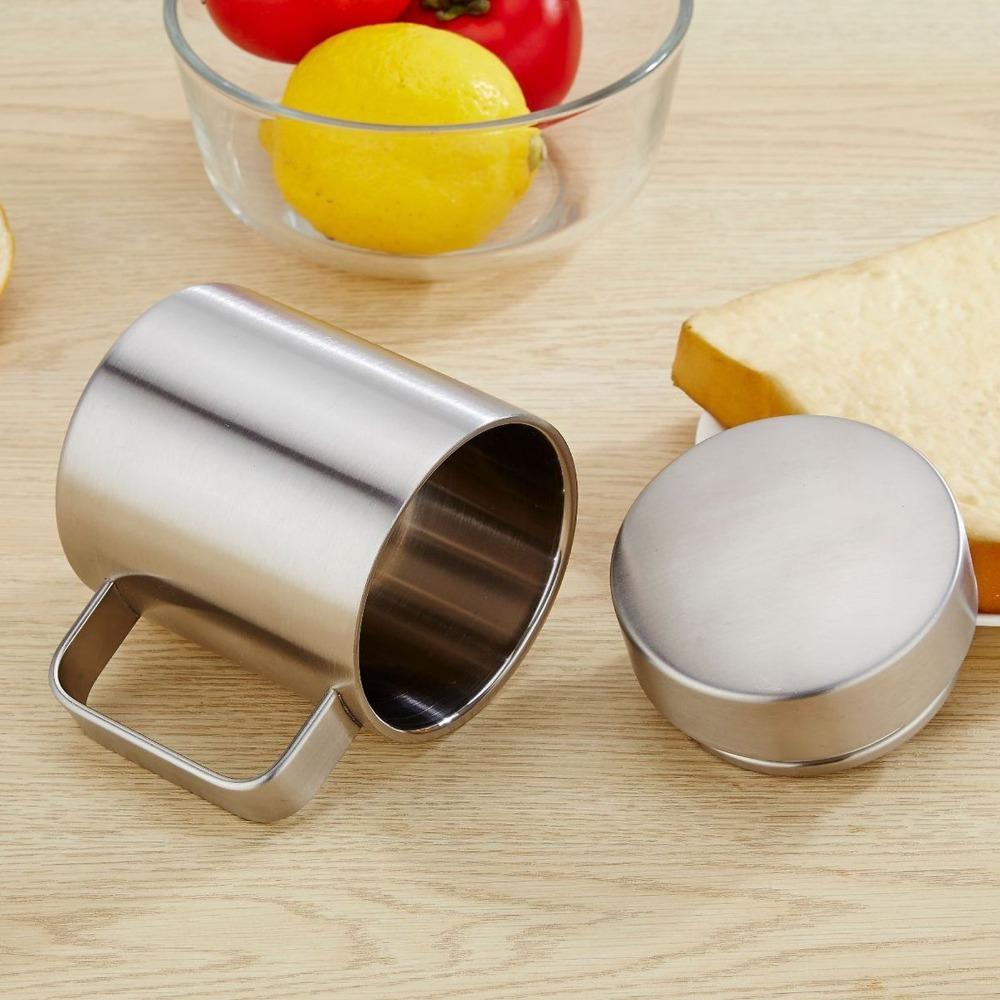Stainless Steel Stainless Steel Coffee Mug 330ml Capacity Insulated Cup With Lid Tea Cup  Daily Use