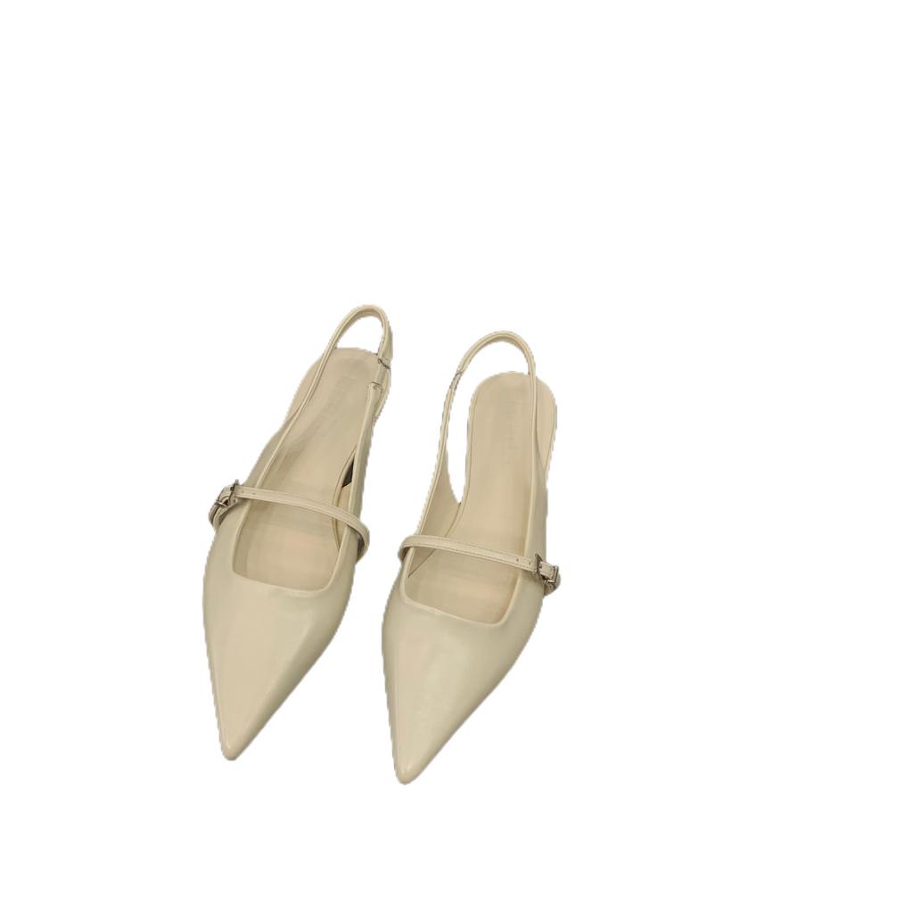 Flacher Boden vielseitig nicht müde Fuß Tasche Kopf Sandalen Feenschuhe neu Frühling und Sommer spitz zulaufend Temperament Nische Einzelne Schuhe