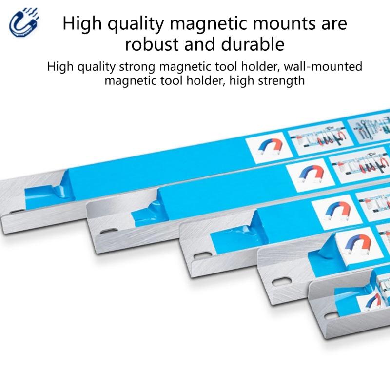Strong Magnetic Tool Holder Rustproof Magnetic Strips Wall Holder for Hangings and Displaying Metal Object