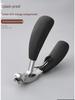 Anti-Splash Bent Head Nail Clippers: Large Opening for Thick, Hard Nails - Home Manicure Tool