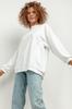 Wide Long-sleeved Sweatshirt T417 White White XS/S