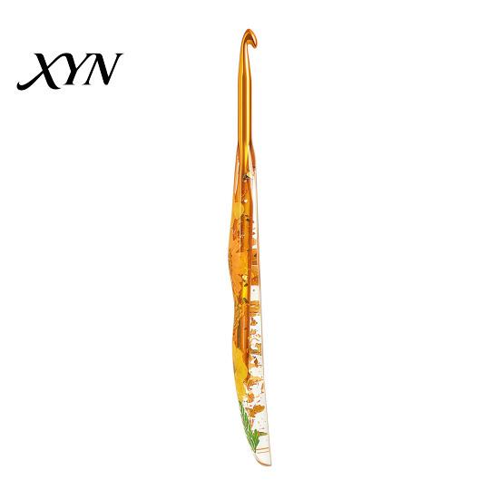 Decorative Crochet Needle Resin Hook for Beginners, Crocheting Lovers, 2.0mm-8.0mm Ergonomic with Long Floral Handle Blankets, Dolls, Shawls,