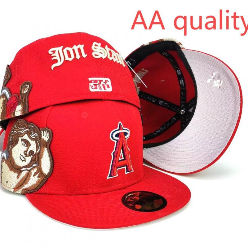 AA Fitteds Caps Jon Stan Angel Flying Baseball Cap 3D Embroidery Fit Cap Size Cap