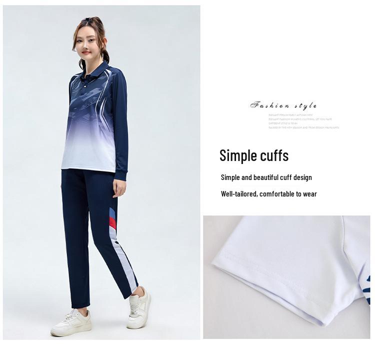 Unisex Long Sleeve Polo Sports Set - Spring/Autumn Team Uniform