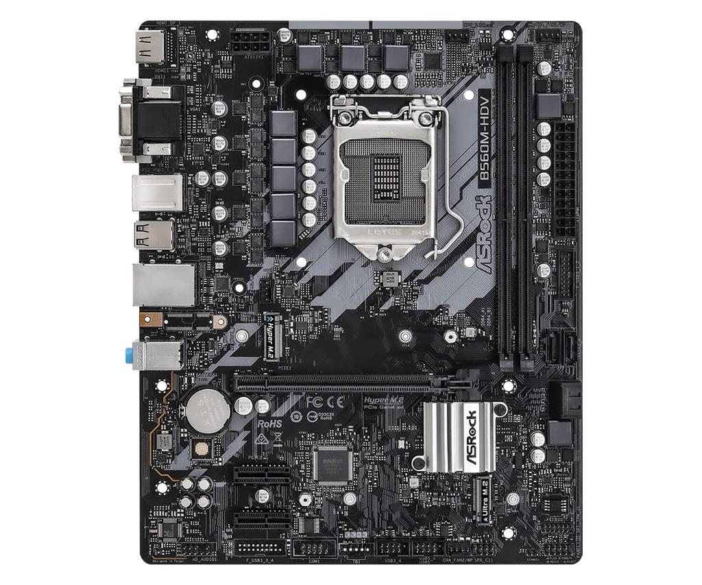 ASRock Motherboard B560 Compatible with Intel 10th and 11th Generation CPUs B560 Micro ATX Motherboard Japanese Retailer M-HDV, (LGA1200), [Official