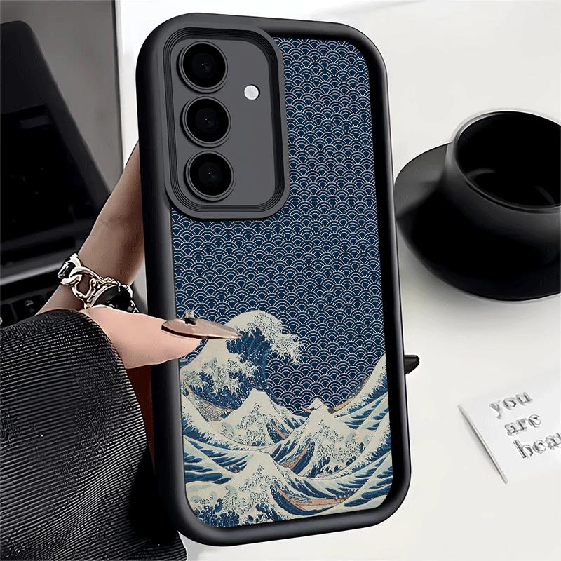 Japanese Wave Kanagawa Surfing Soft Phone Case for Samsung Galaxy S26 Ultra S25 Edge S24 S23 S22 Plus S21 S20 FE 5G Shell Silico