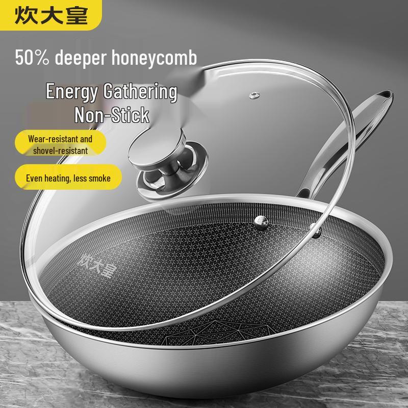 COOKER KING Multi-Layer Steel Non-Stick Wok