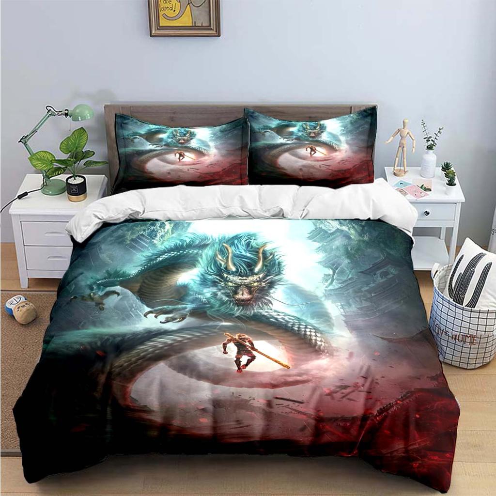 Exquisite Role The Monkey King Printed Bedding Sets Exquisite Set Duvet Cover Bed Comforter Set Bedding Set Luxury Birthday Gift