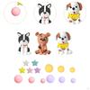 Dog Cake Toppers Puppy Cupcake Dolls Clay Figurines Decor for Gender Reveal Graduation