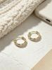 Korean Style Adjustable Gold-Plated Diamond Ring - "Seven Grains of Rice" Wealth-Attracting Accessory