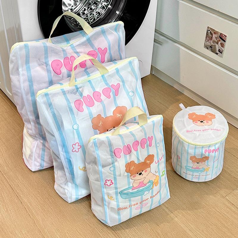 1PC Cute Bear Laundry Bag Clothing Packing Bag Cartoon Portable Washing Bag Home Sundries Toy Storage Bag Storage Box