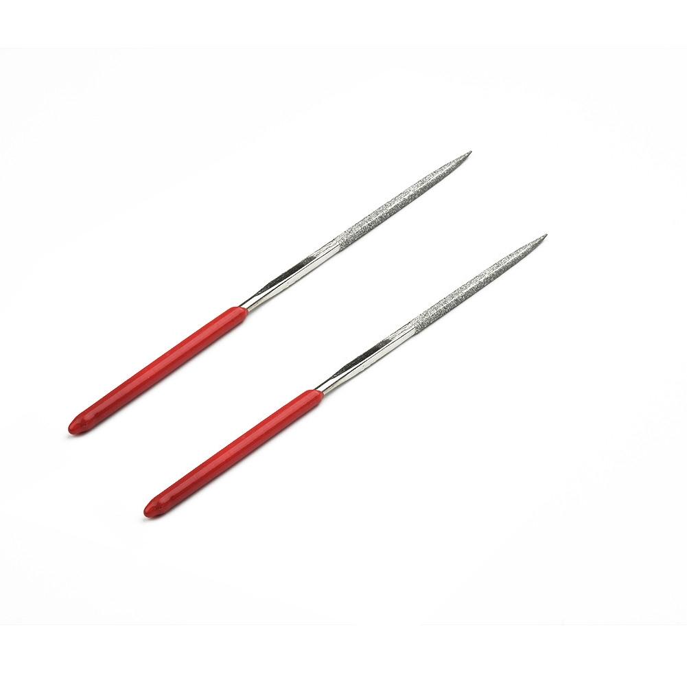 Hand Tools Diamond Files Shape Steel Silver + Red Square Rectangle