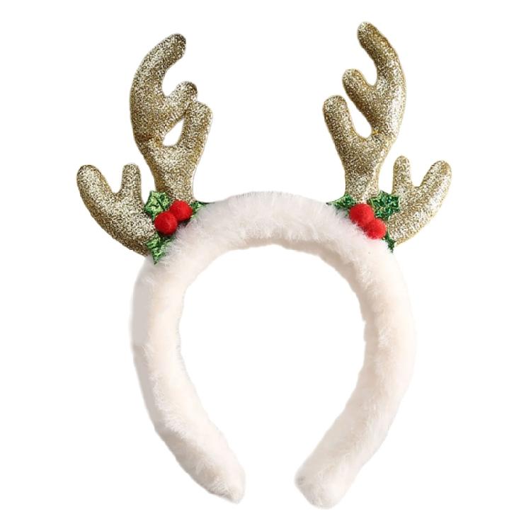 

Christmas Headband Photo Props Fun Hair Hoop Antler for Party Christmas New Year