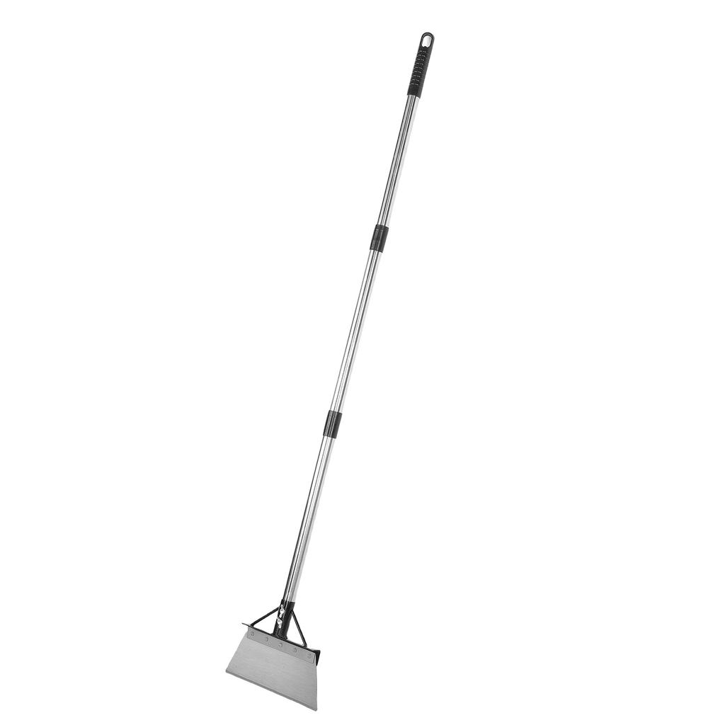 Multifunctional Garden Cleaning Shovel Heavy Duty Steel Flat Shovel with Adjustable Handle Floor Scraper Outdoor Spade