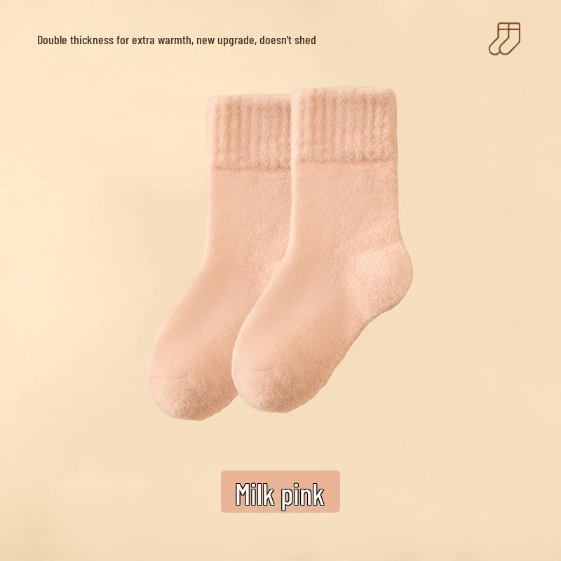 Cozy Fleece-Lined Winter Children's Over-the-Knee Socks - Thick, Warm, Anti-Pilling Candy Color