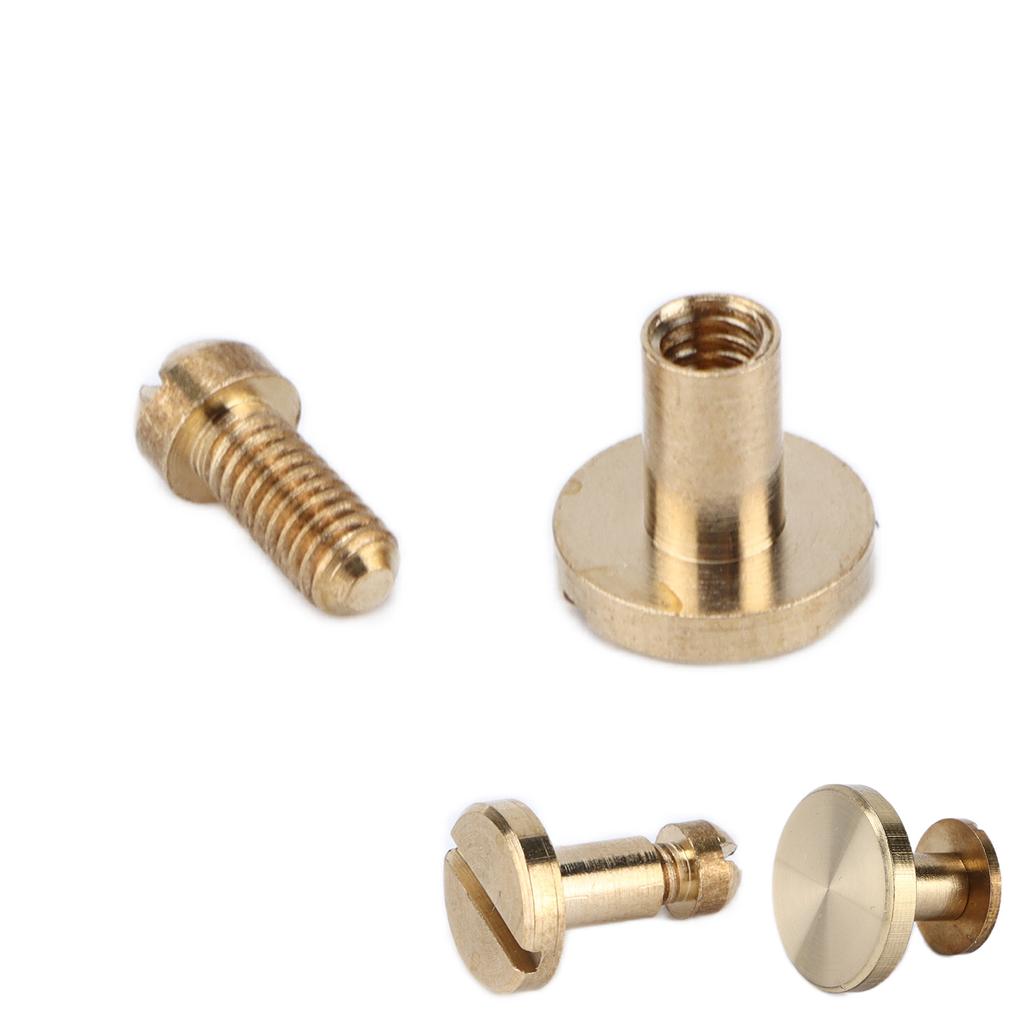 10 Sets Book Binding Screw Easily Binding Disassemble Sturdy DIY Ledger Rivets for Leather Crafts Le
