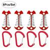 Fishbone Shape Tent Stakes Pegs With D Shaped Buckle Windproof Tent Anchor Nails Outdoor Camping Tent Fixed Accessories For Deck